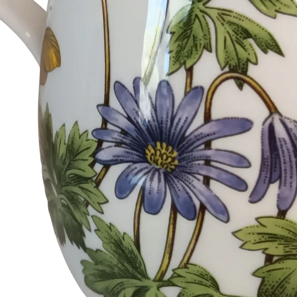 Portmeirion Botanic Garden Pitcher Jug Anemone & Butterfly Design 48 oz 7.5 x 5